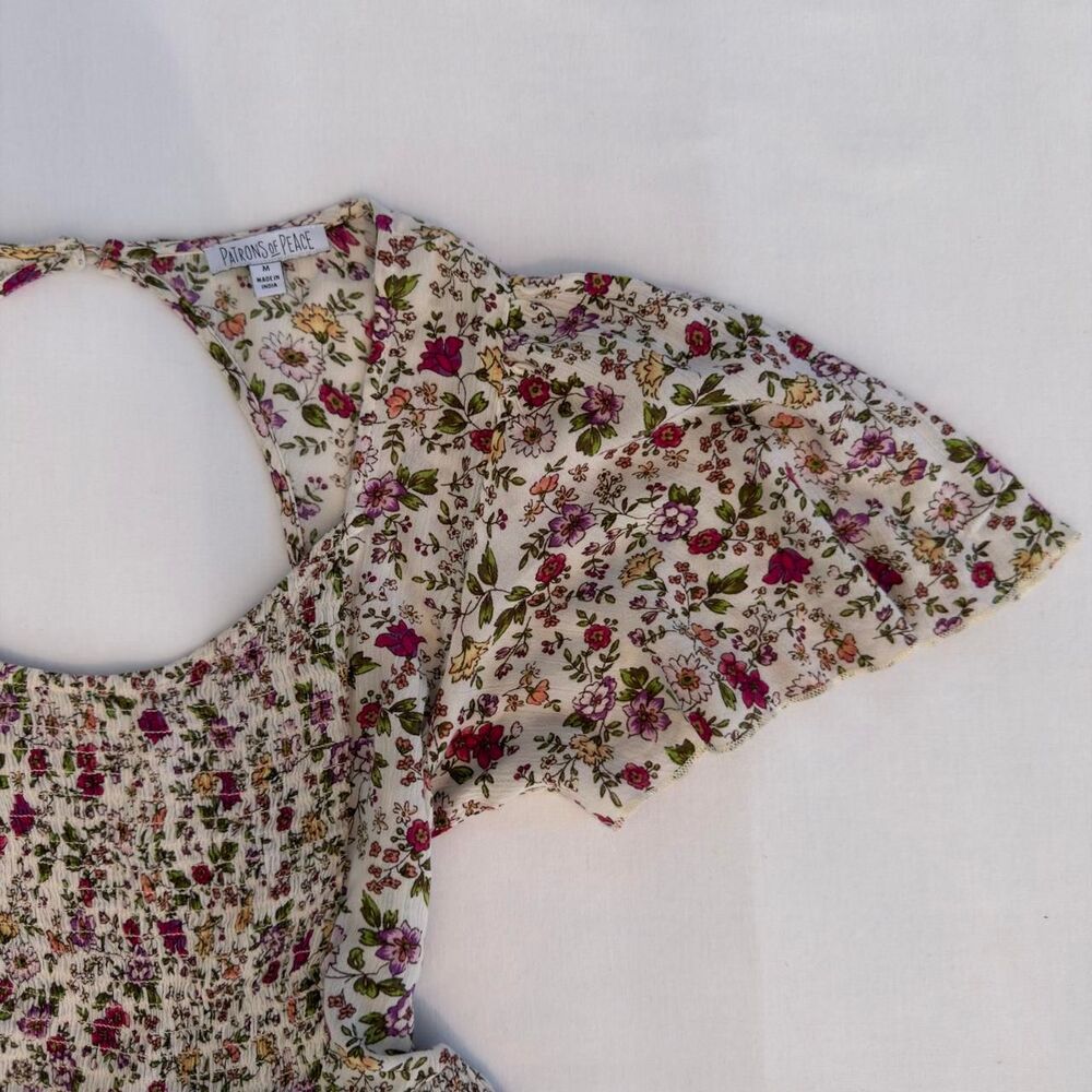 Patrons of Peace Flowy Floral Mini Dress Size M - Picture 3 of 8